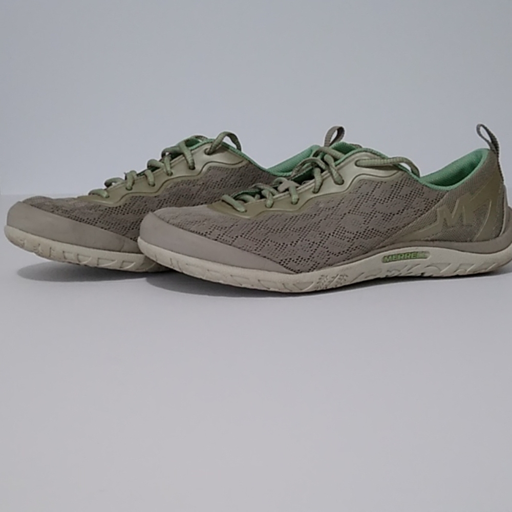 Merrell Aluminum Athletic Shoes Silver Green 6.5